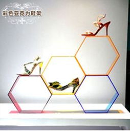 彩色五環鞋店 亞克力創意陳列，塑造專業品牌形象